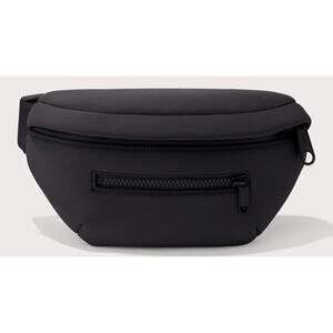 Dagne Dover Onyx Black Ace Neoprene Fanny Pack Belt Bag NWOT